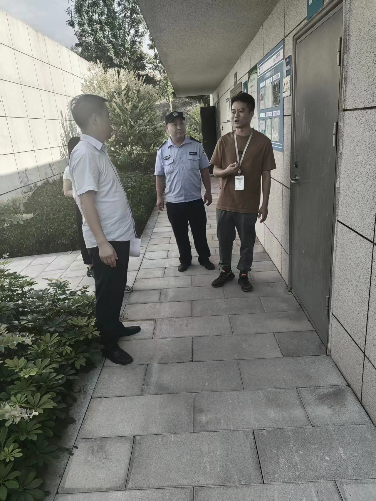 我司沙區人民醫院污水運維項目接受安全檢查