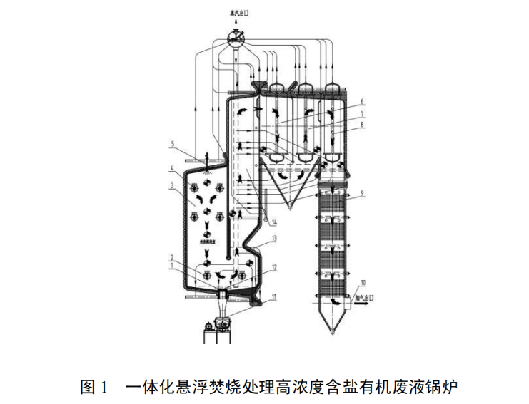高濃度含鹽有機廢液懸浮焚燒及鹽回收技術裝備