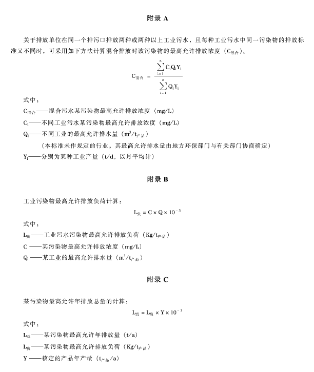 污水綜合排放標準